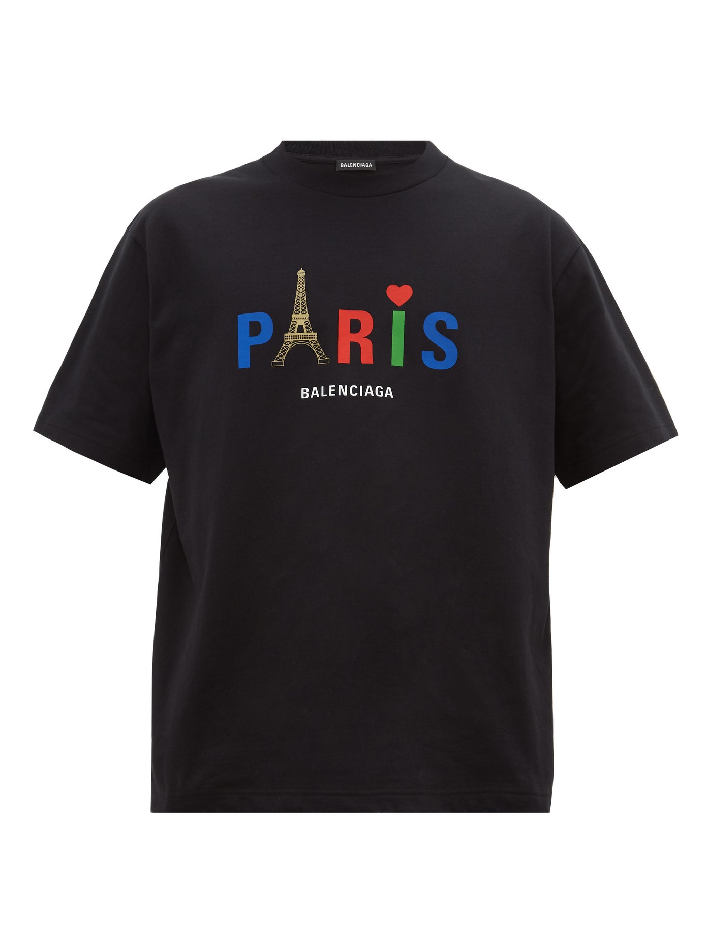 Balenciaga Paris Logo Cotton Tshirt  Farfetch