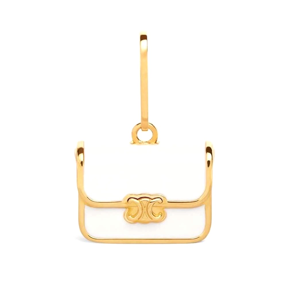 Vòng cổ Celine Women Separables Triomphe Bag Pendant in Brass with Gold Finish