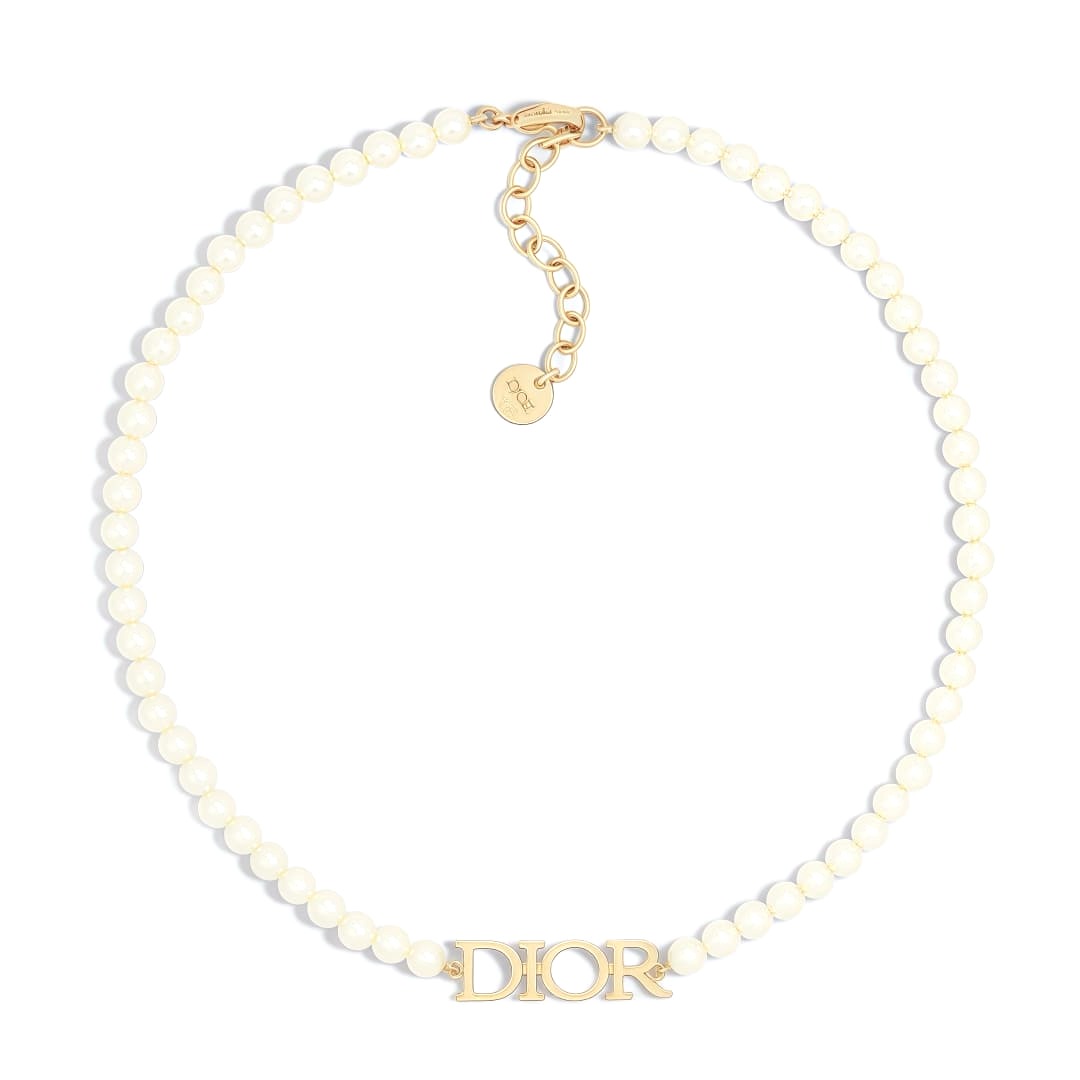 DÂY CHUYỀN DIOR CD CRYSTAL SWAROVSKI PEARLS