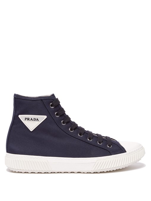 GIÀY PRADA  Stratus high-top canvas trainers