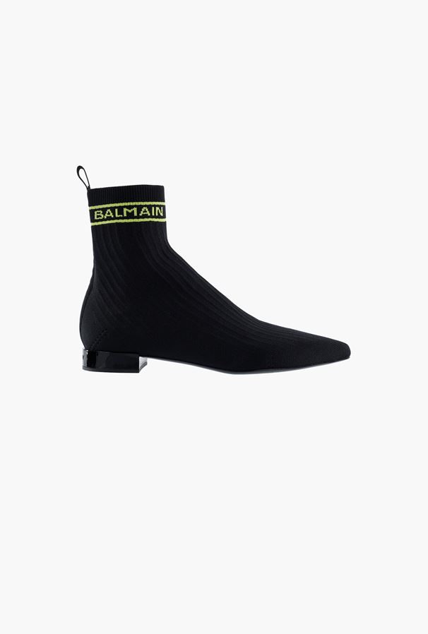 GIÀY BALMAIN Fuchsia pink debossed suede Roni ankle boots with Balmain monogram