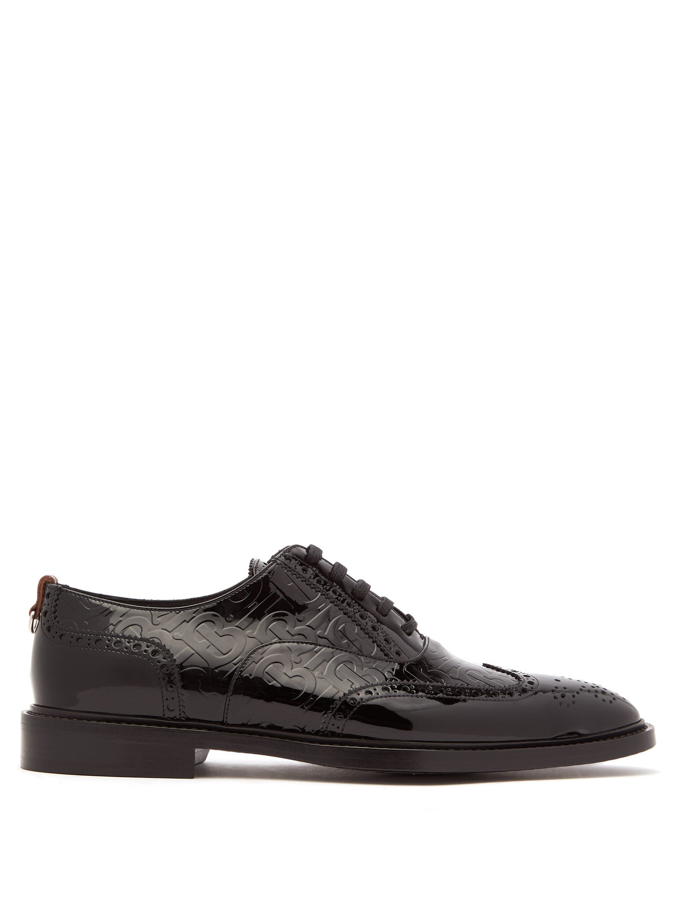 GIÀY BURBERRY  Embossed TB-monogram patent-leather brogues