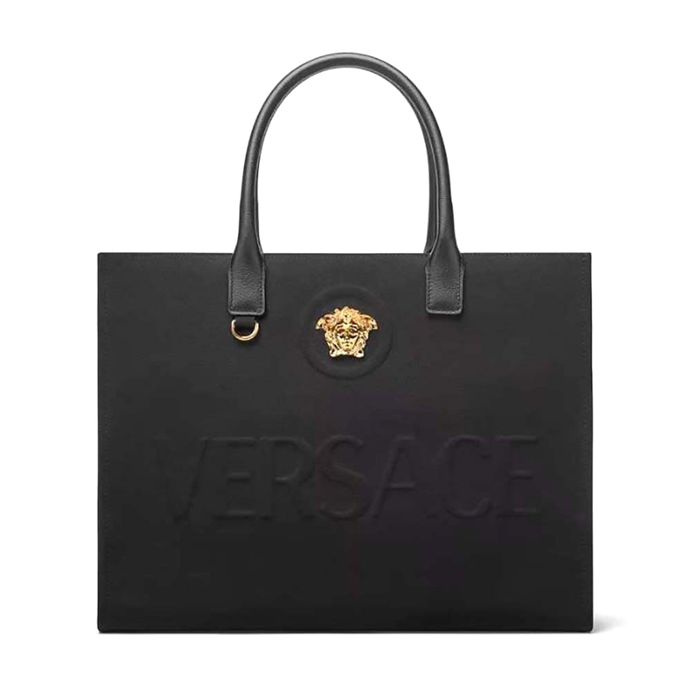 TÚI Versace Women La Medusa Canvas Large Tote Bag-Black