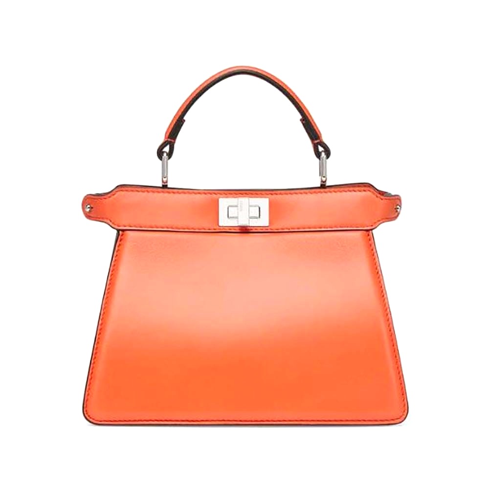 TÚI Fendi Women Peekaboo ISeeU Petite Orange Padded Nappa Leather Bag