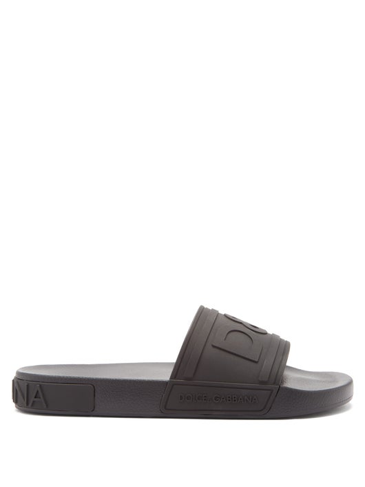 DÉP DOLCE & GABBANA Logo-embossed rubber slides SS2021