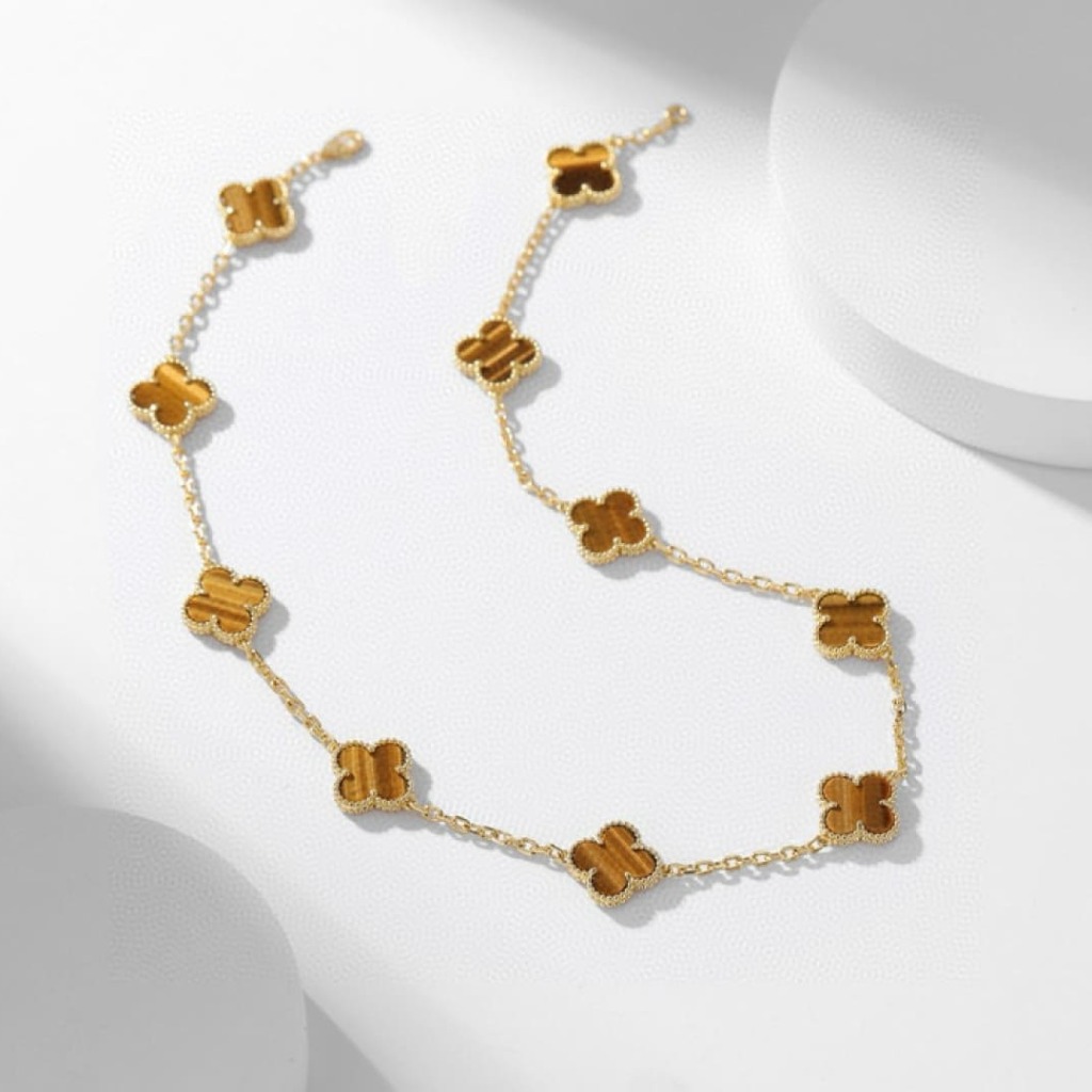 DÂY CHUYỀN VAN CLEEF & ARPELS TIGER EYES ĐÁ MẮT HỔ