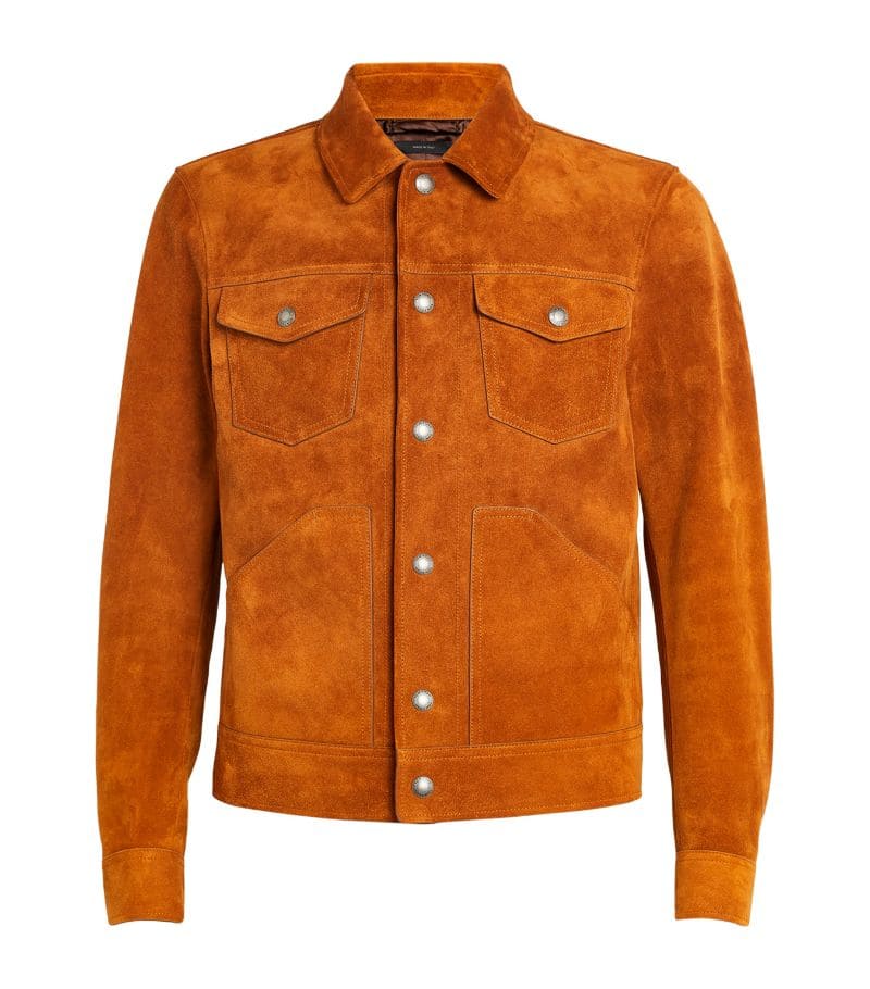 ÁO TOM FORD Suede Collared Jacket