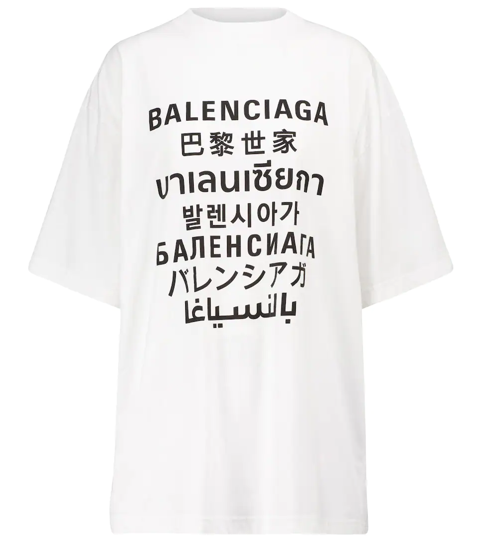 BALENCIAGA  Languages Medium Fit Tshirt BLACK  Anrosa Store