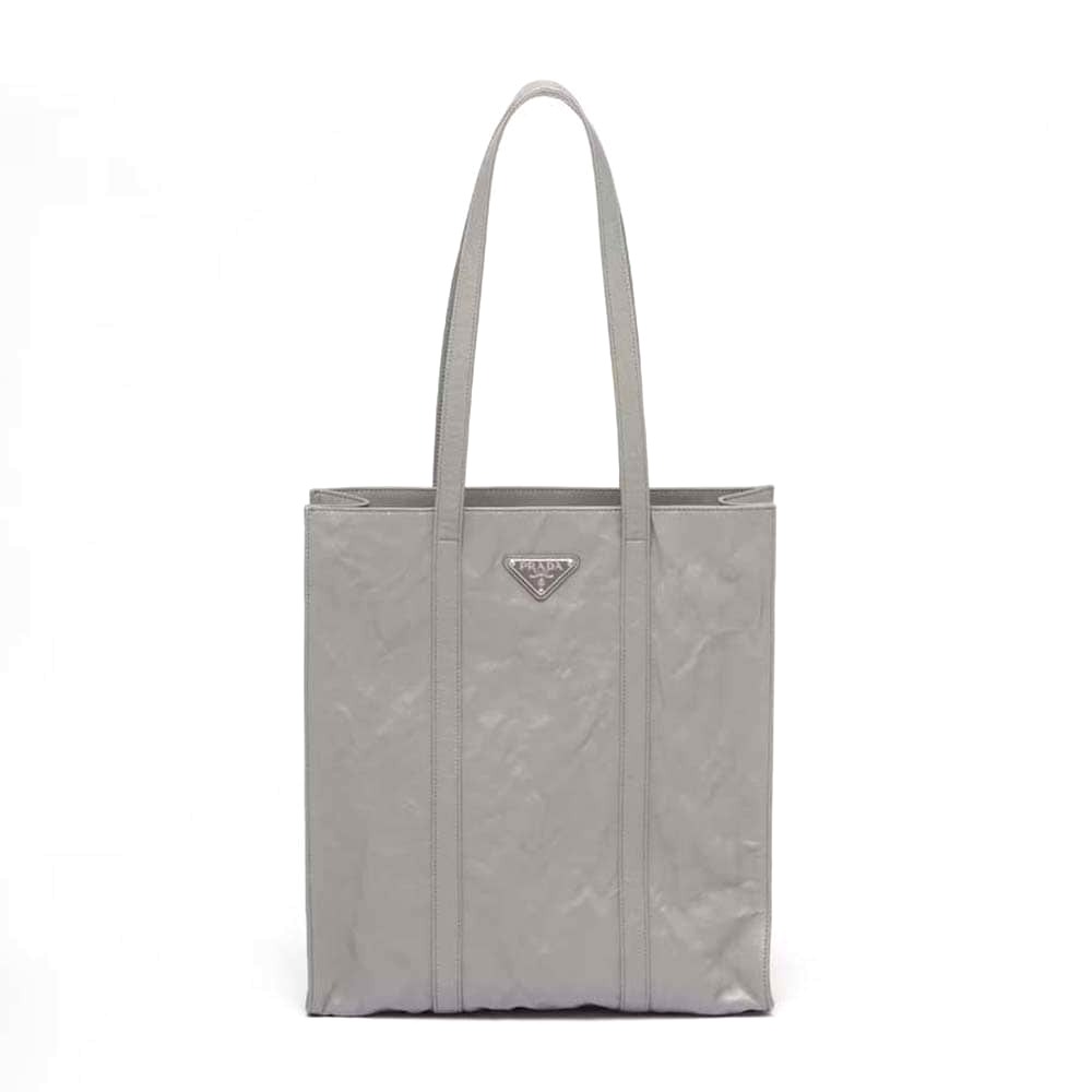 TÚI Prada Women Small Antique Nappa Leather Tote-Gray