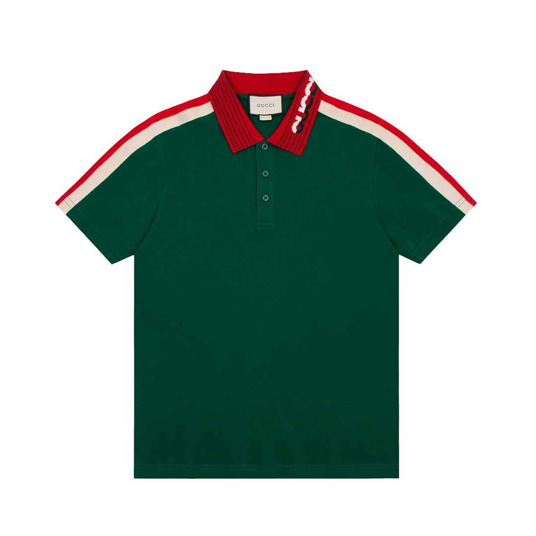 ÁO GUCCI Collar Logo Polo-Shirt