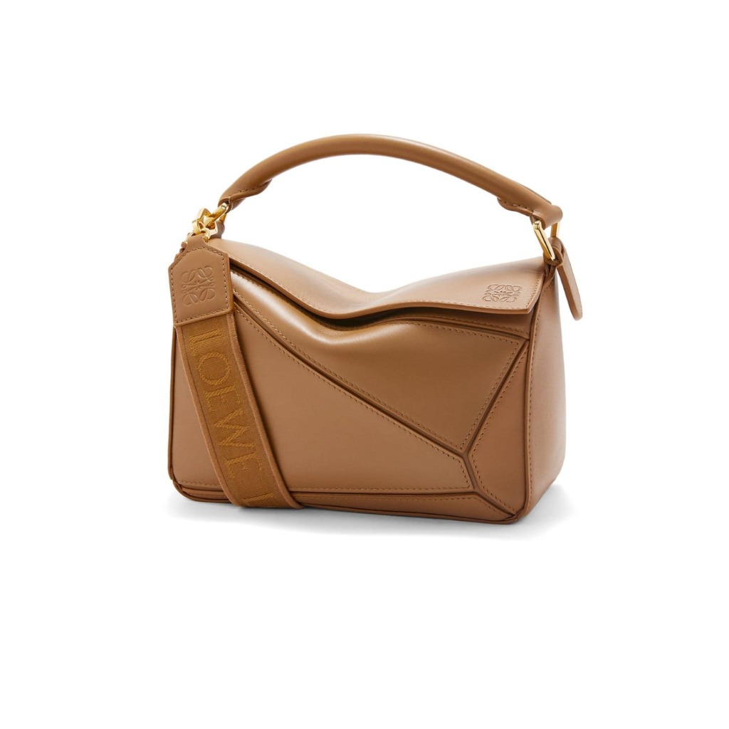 Túi LOEWE Small Puzzle bag in satin calfskin Oak
