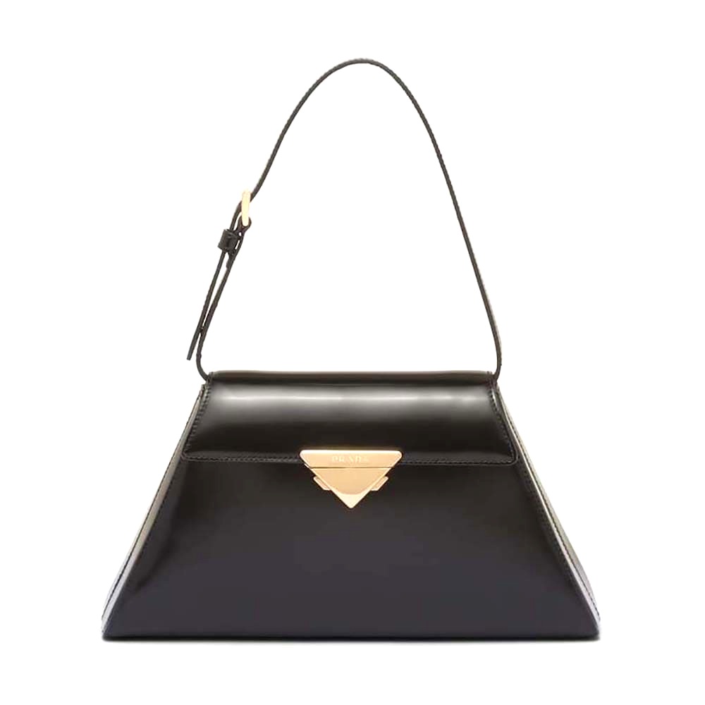 TÚI Prada Women Medium Brushed Leather Handbag-Black
