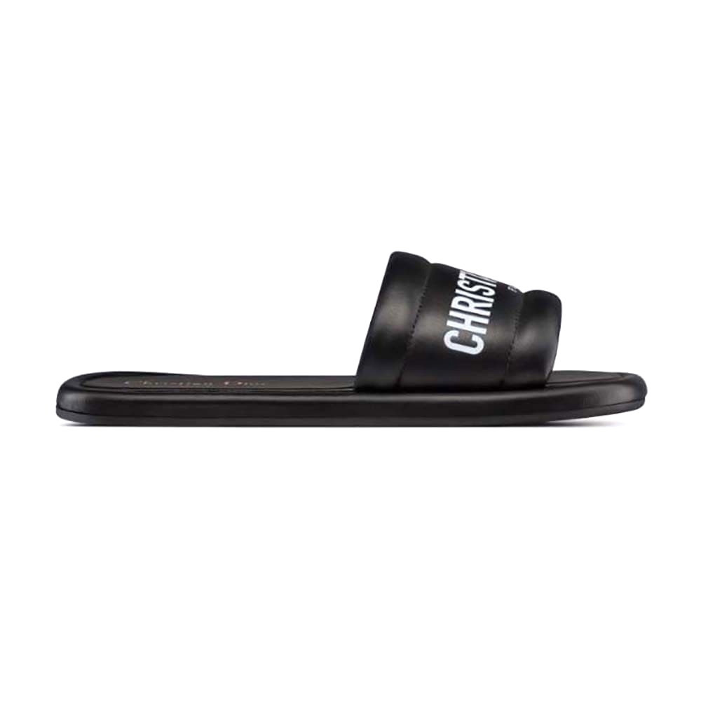 DÉP Dior Women Every-D Slide Black Embossed Lambskin