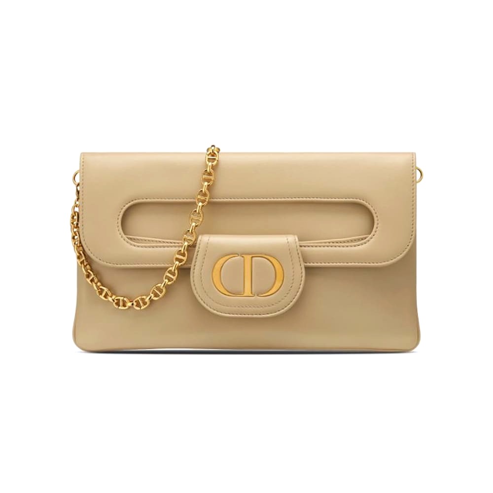 TÚI Dior Women Medium Diordouble Bag Smooth Calfskin-Beige Top Quality