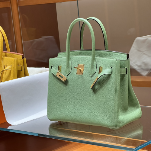 Túi Hermes Birkin Togo 25CM Lime Handmade khâu tay(Giá liên hệ)