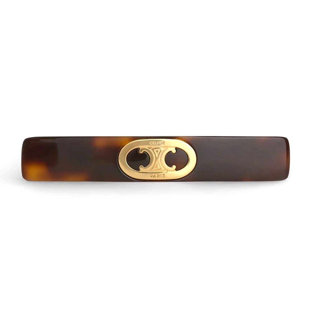 Kẹp tóc Celine Women Maillon Triomphe Hair Clip in Gold Brass Acetate and Steel