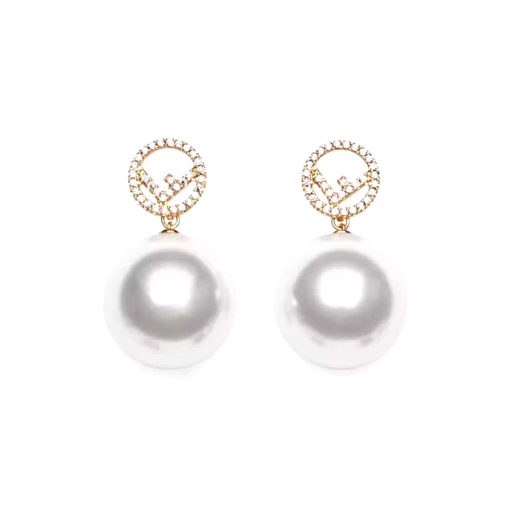 Bông tai Fendi F Is Fendi Earrings Gold