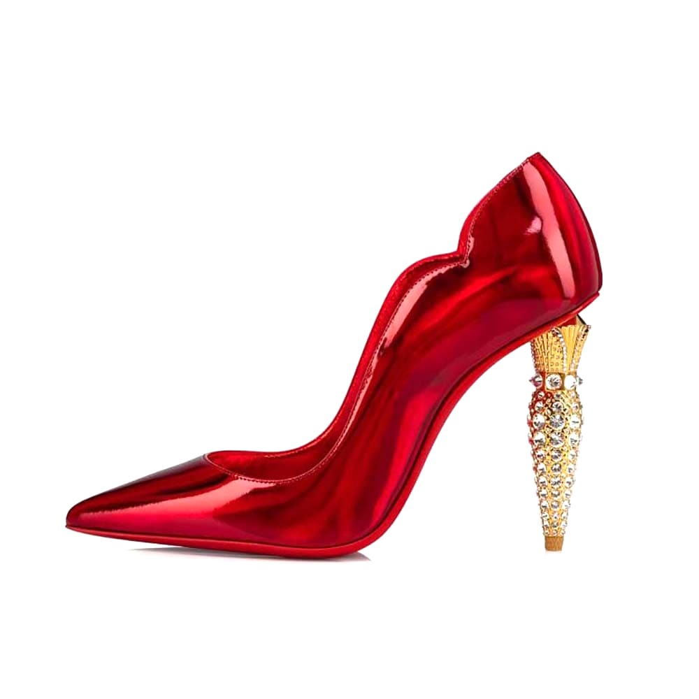 GIÀY Christian Louboutin Women Lipstrass Pump 100 mm Heel Height-Red