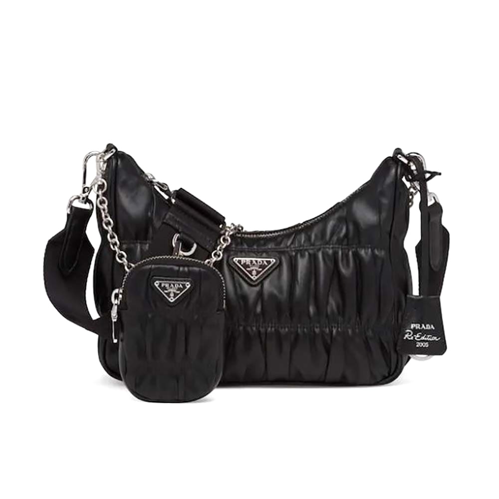 TÚI Prada Women Prada Re-Edition 2005 Nappa Gaufre Bag-Black