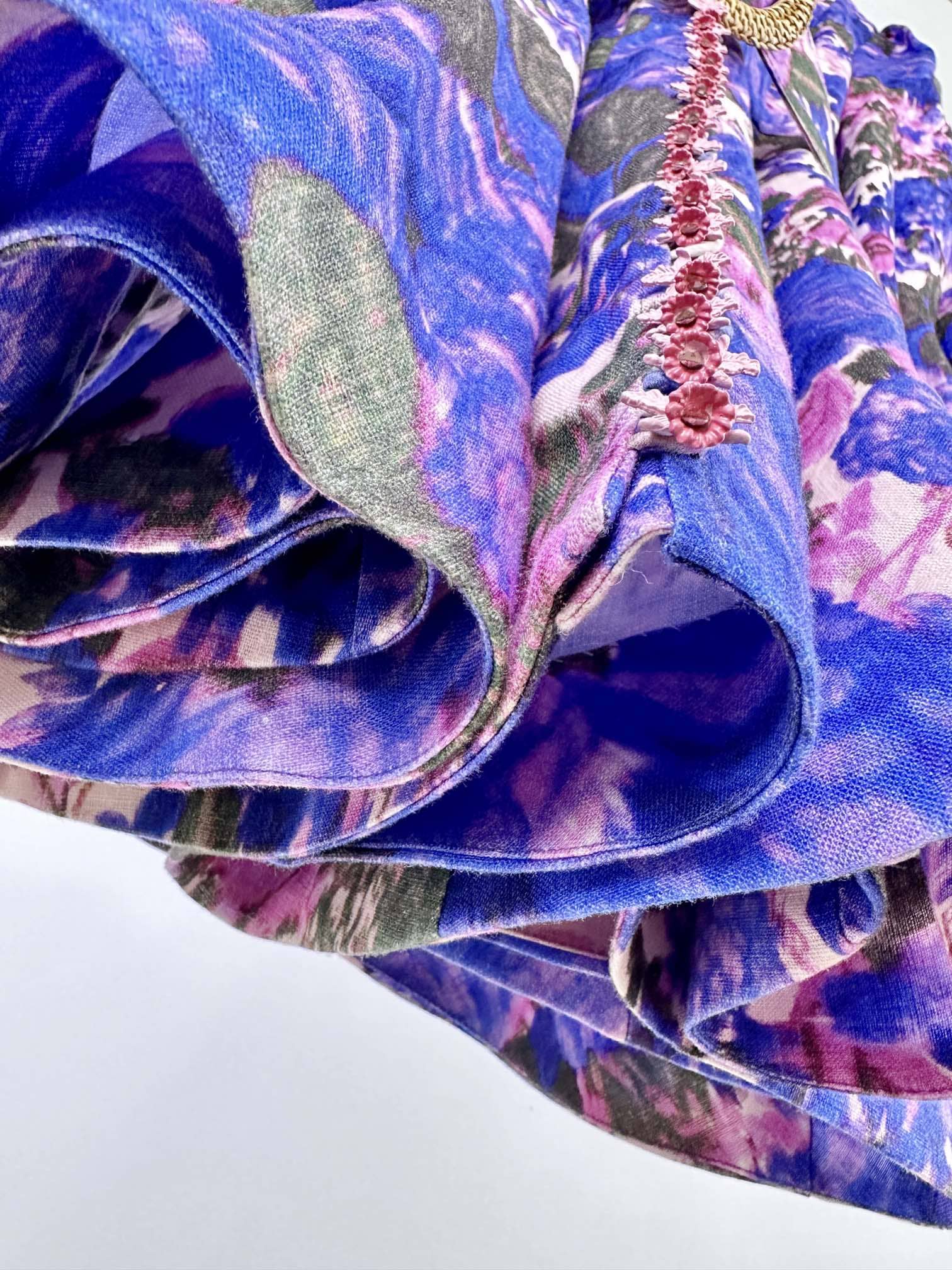 VÁY ZIMMERMANN Vintage Flower Long Sleeve Mid Dress High Classy