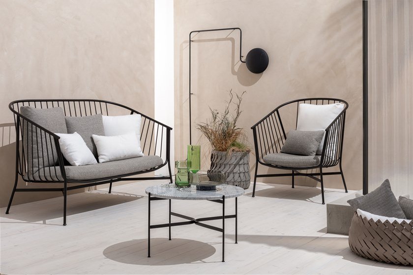 GHẾ JANET Steel armchair with armrests ARMCHAIR