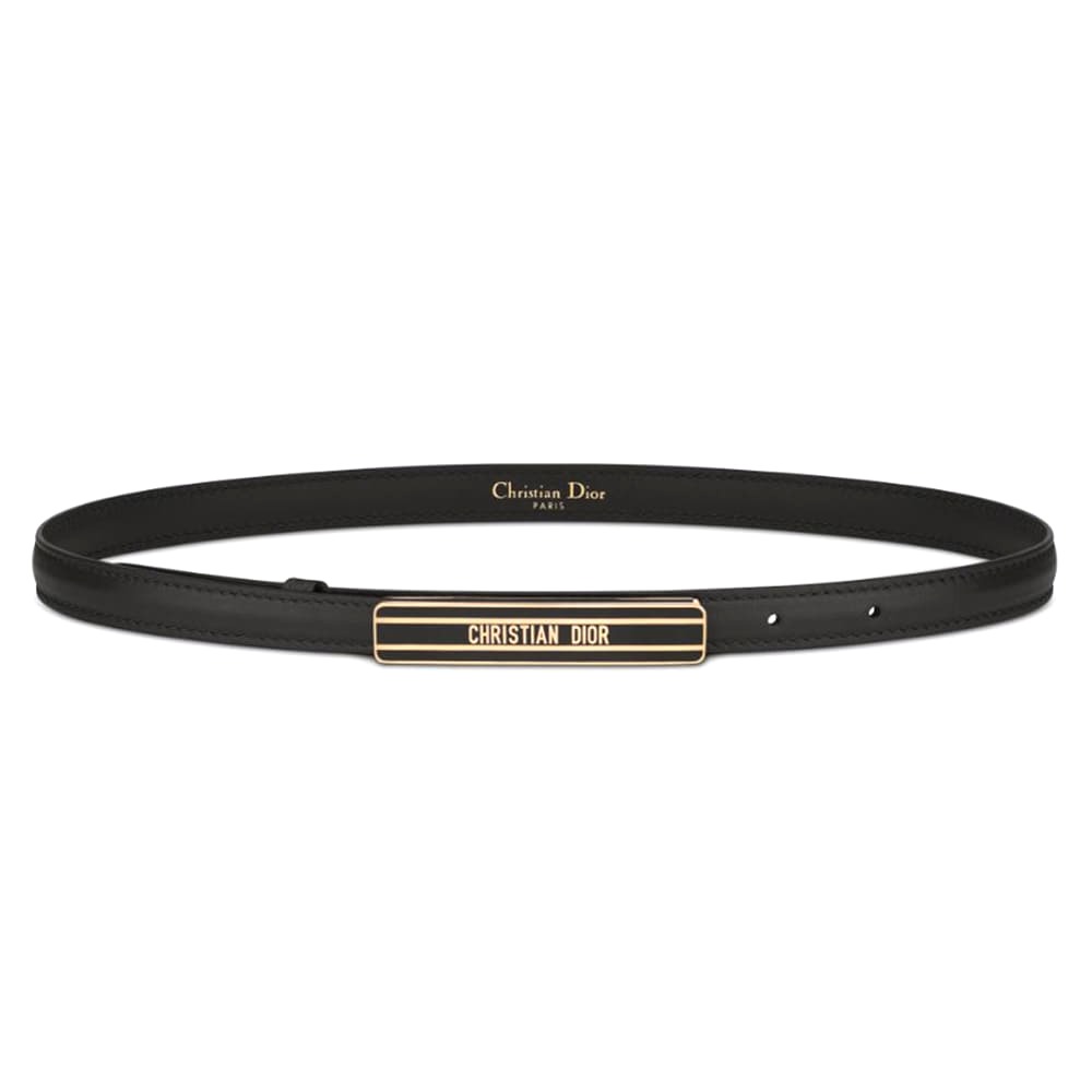 DÂY LƯNG Dior Women Dior-id Belt Black Smooth Calfskin 15 MM