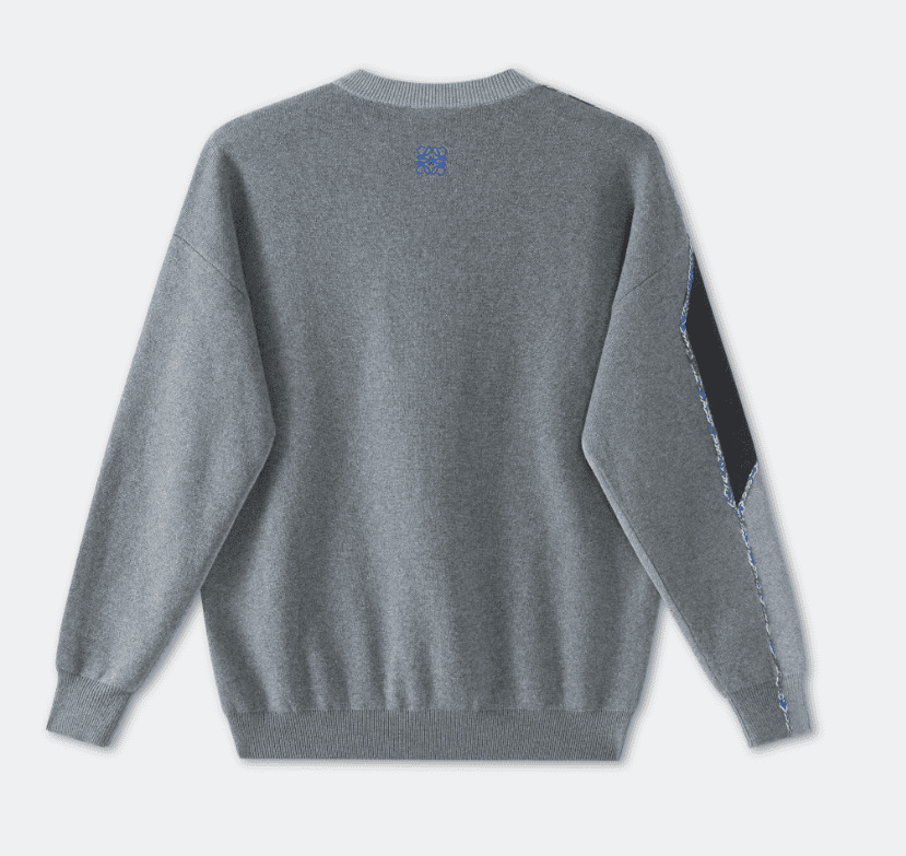 ÁO LOEWE Gray and Black Sweater