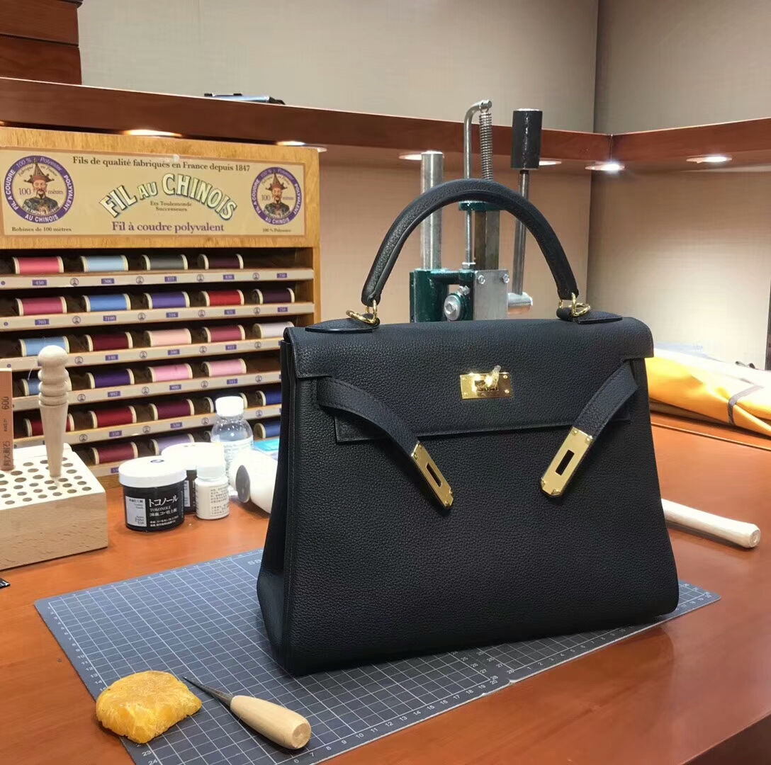 TÚI HERMES Kelly 28CM deep Black