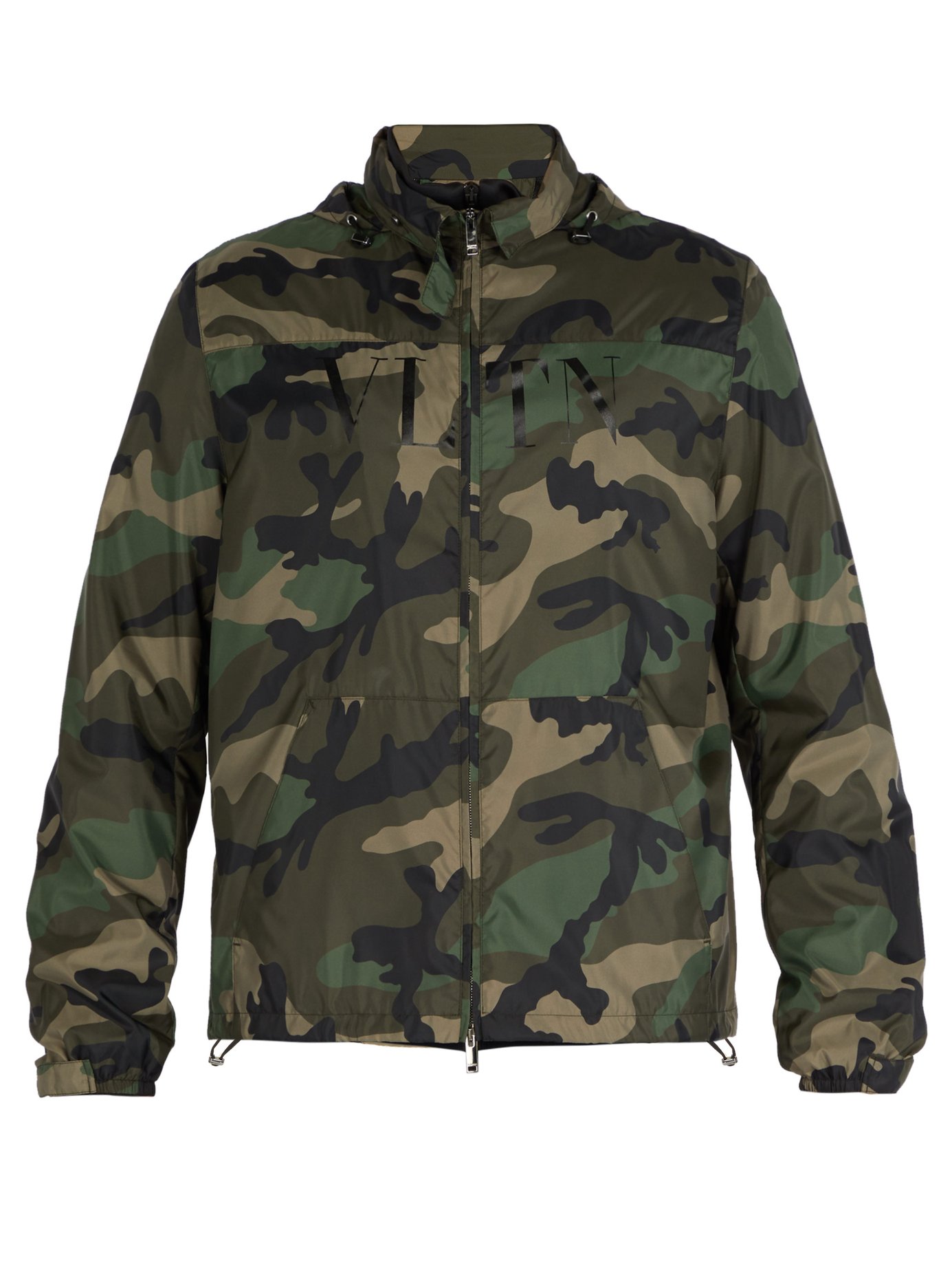 ÁO VALENTINO Camouflage-print windbreaker jacket