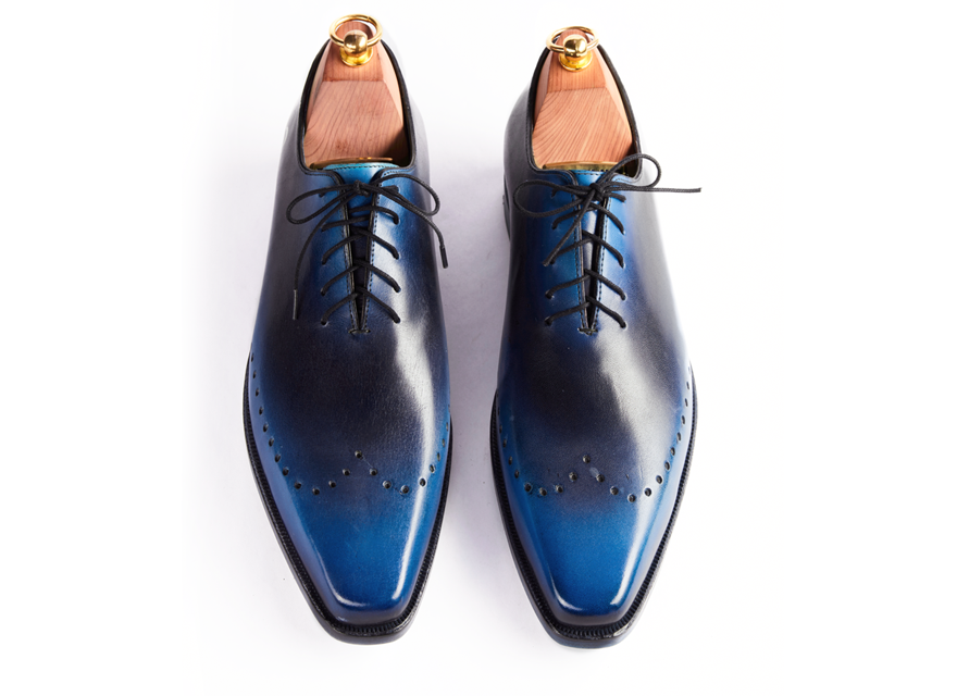 HENDERSON SHOES PERSONALIZATION THE HERO SAPPHIRE PAINTING HANDCRAFTED SHOES