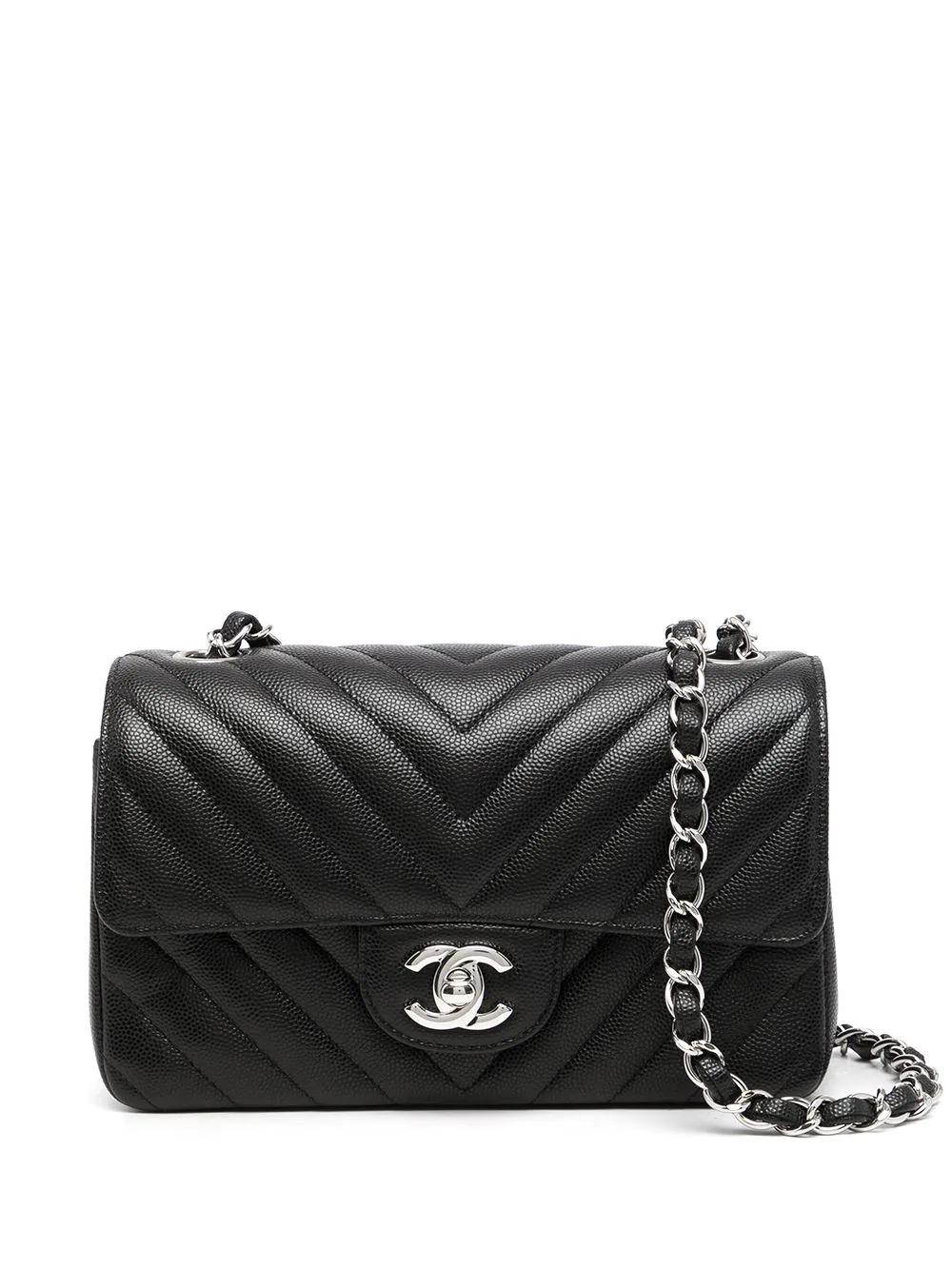 TÚI Chanel black V-Stitch shoulder bag