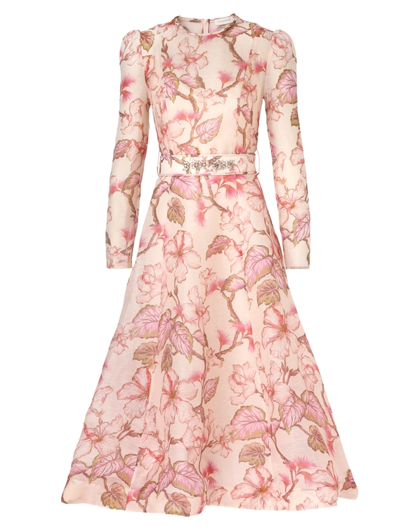 VÁY ZIMMERMANN MATCHMAKER FLORAL MIDI DRESS Vintage Dress