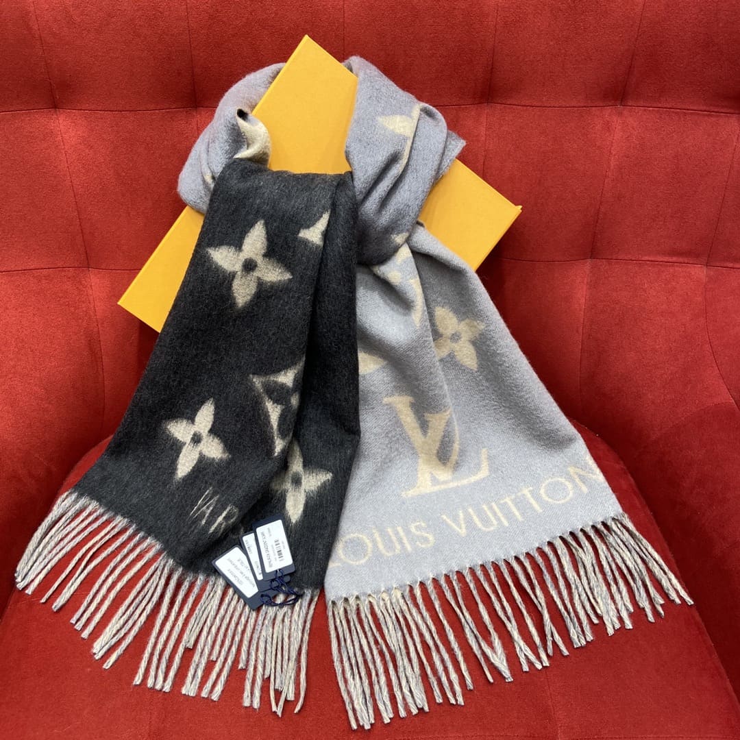 KHĂN Louis Vuitton Double-sided cashmere Scarf