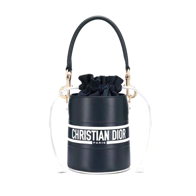 TÚI Dior Women Small Dior Vibe Bucket Bag Blue Smooth Calfskin