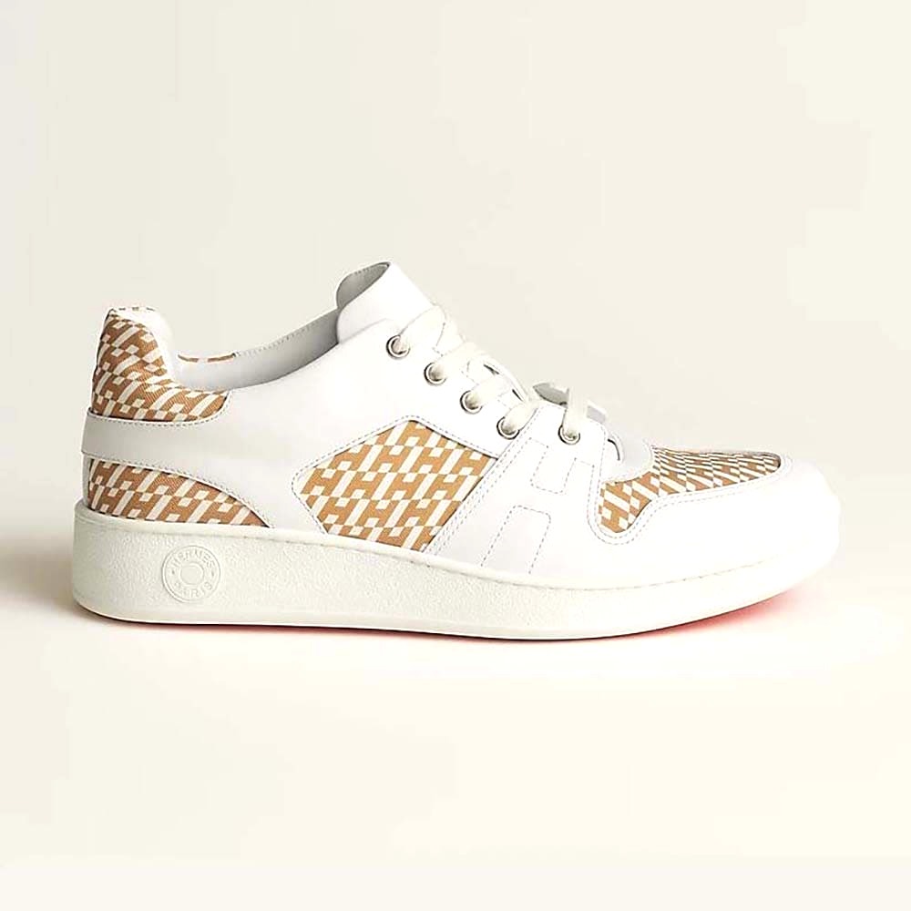 GIÀY Hermes Women Free Sneaker in Calfskin-White