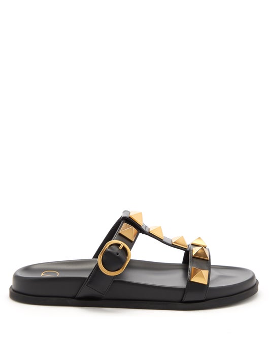 GIÀY VALENTINO GARAVANI Roman Stud leather slides