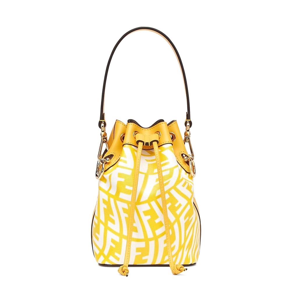 TÚI Fendi Women Mon Tresor Glazed Canvas Mini-Bag-Yellowt