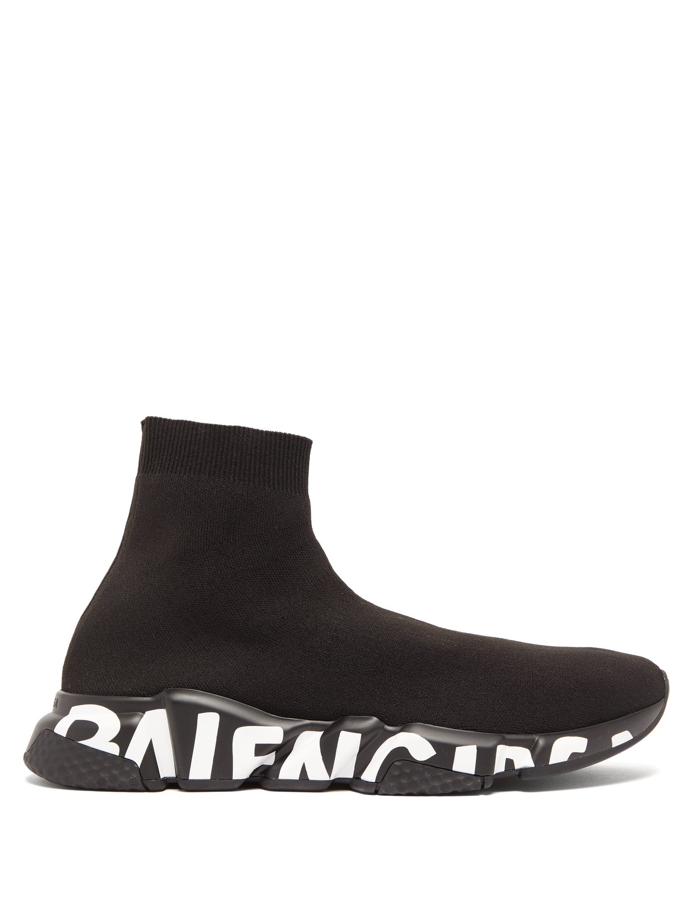 Mens Triple S Trainers Allover Logo in Blackwhite  Balenciaga GB