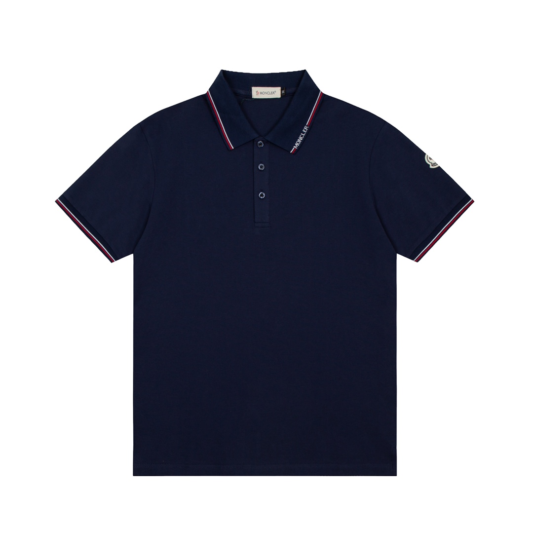 ÁO MONCLER Collar Logo Polo-Shirt