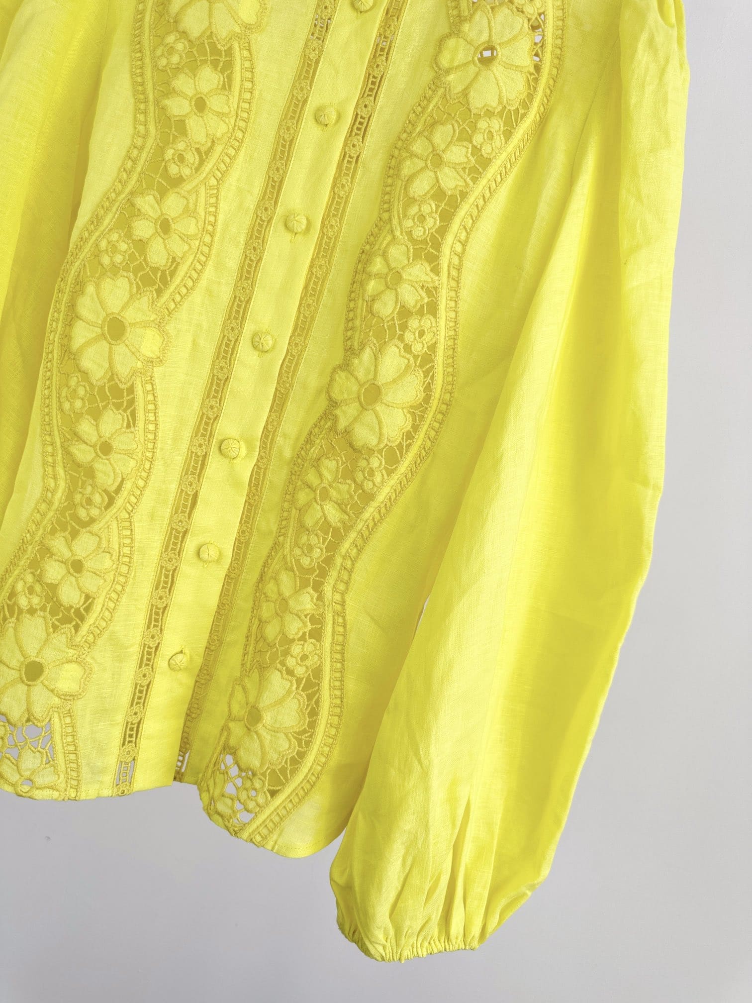 ÁO ZIMMERMANN Vintage Flower Yellow Dress High Classy