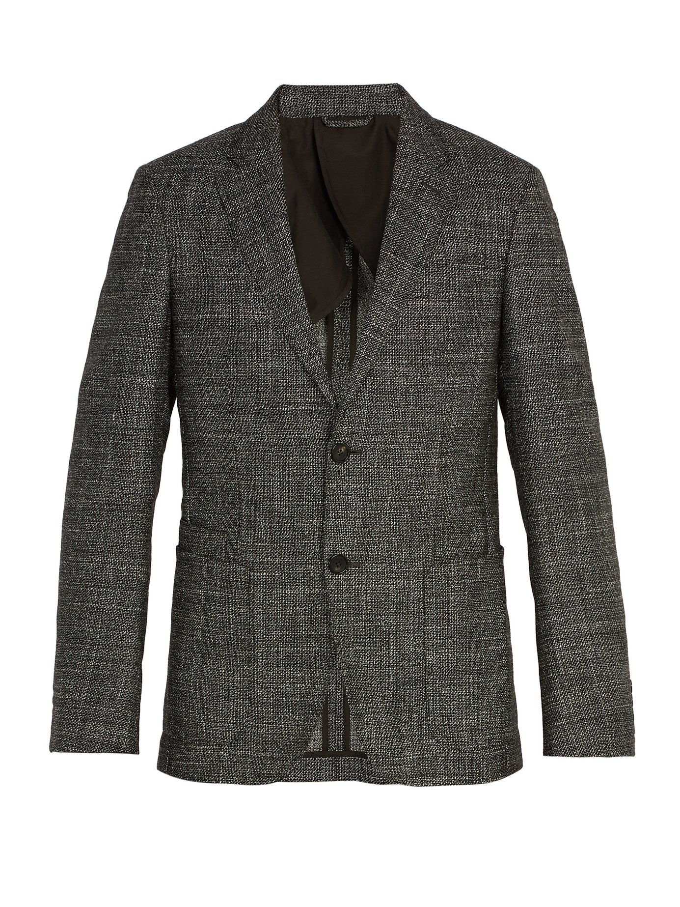 ÁO ERMENEGILDO ZEGNA  Single-breasted checked wool-blend blazer