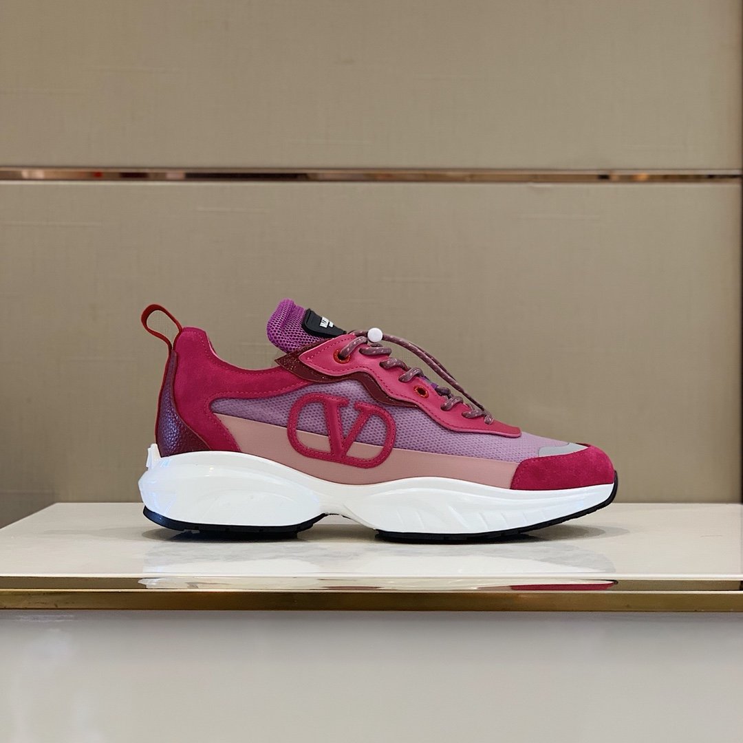 GIÀY VALENTINO V LOGO LEATHER SNEAKER SHOES AAA