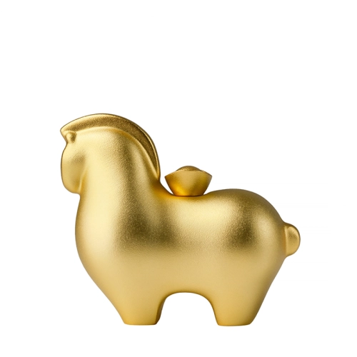 Bức tượng đồng Ngựa Thần Tài mạ vàng 24K(giá liên hệ)