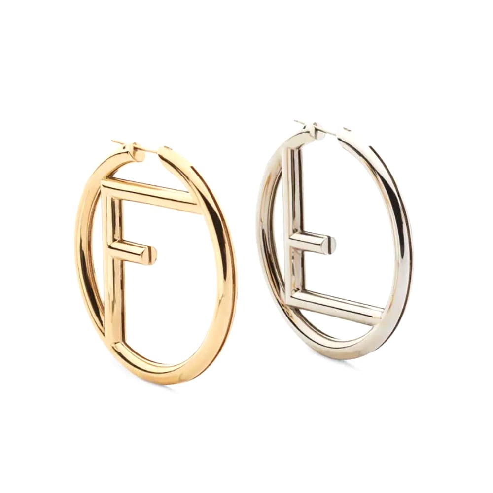 Bông tai Fendi Women F Is Fendi Earrings Gold and Palladium Earrings