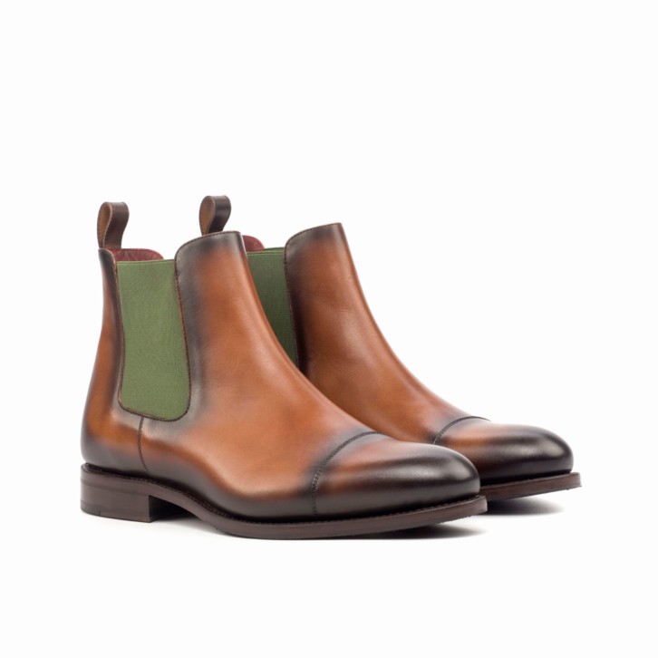 HENDERSON SHOES PERSONALIZATION BALDINI Burnished Leather Chelsea Boots HANDCRAFTED SHOES