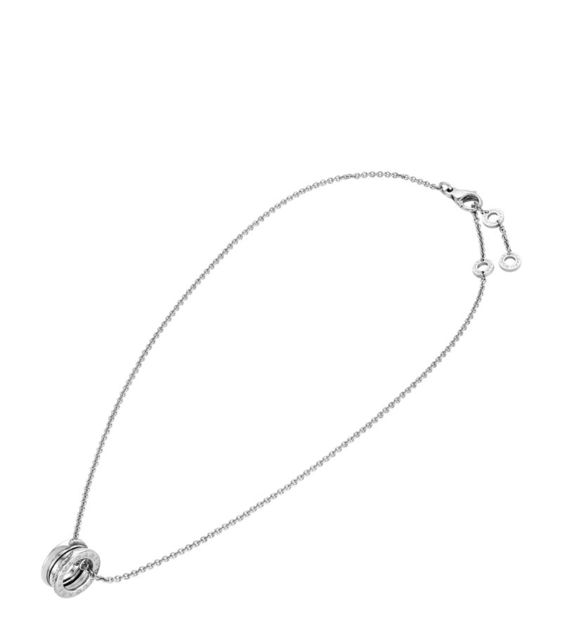 Vòng cổ BVLGARI White Gold and Diamond B.zero1 Necklace vàng trắng 18K