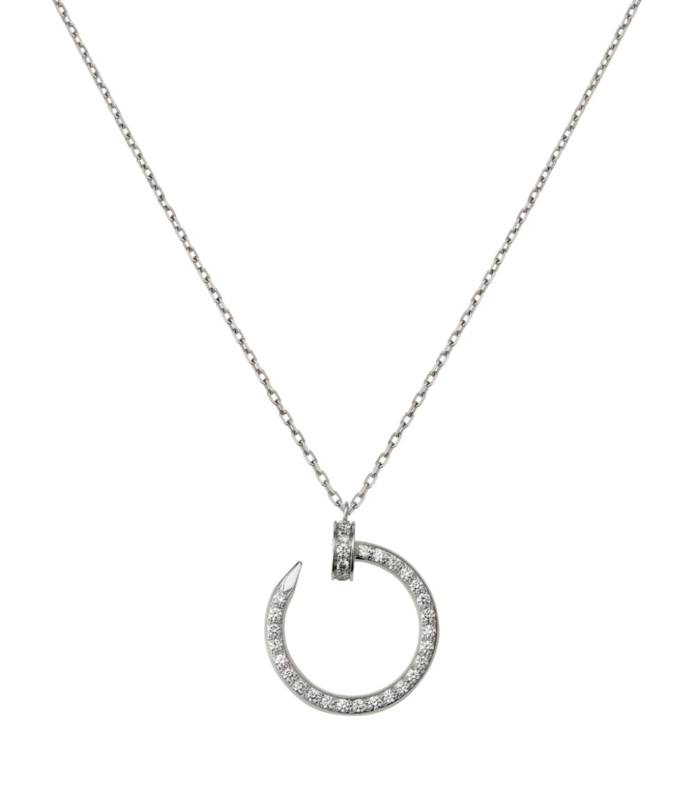 Vòng cổ CARTIER White Gold and Pavé Diamond Juste un Clou Necklace vàng trắng 18K