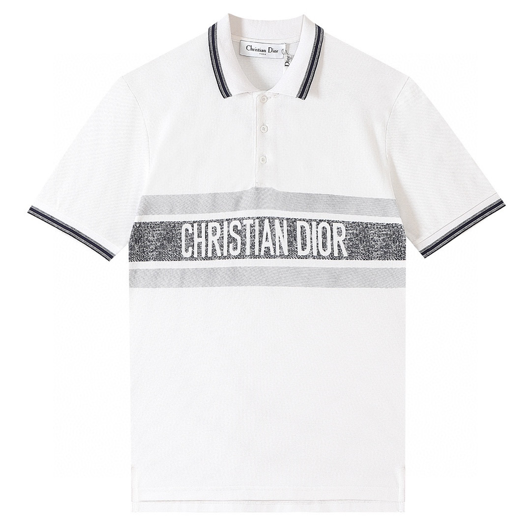 Christian Dior Atelier Polo Shirt White Cotton Piqué  DIOR VN