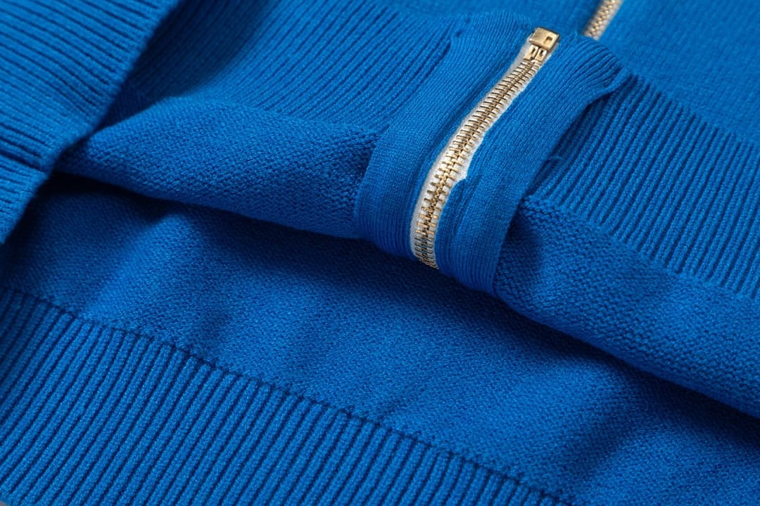 ÁO GUCCI Zip Blue Cashmere Sweater