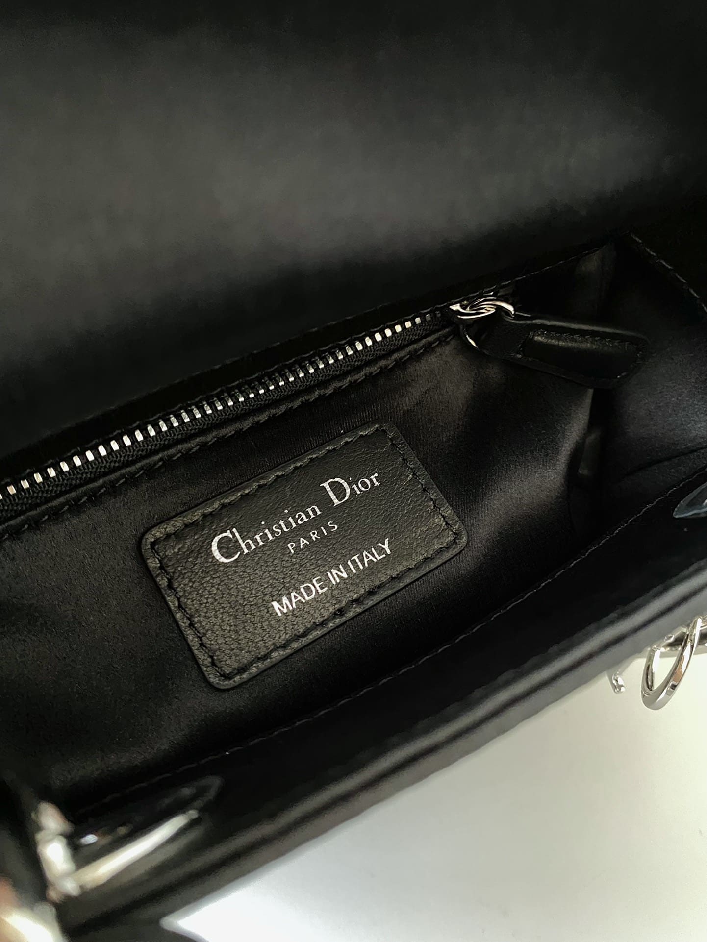 TÚI Dior Women Mini Lady Dior Bag Black Strass Cannage Satin Top Quality